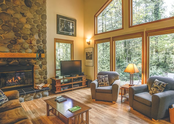 Living room with television