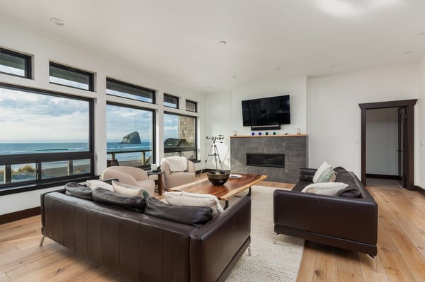 Relax in your ocean-view living room where dramatic sea views and modern comfort create the perfect coastal retreat.