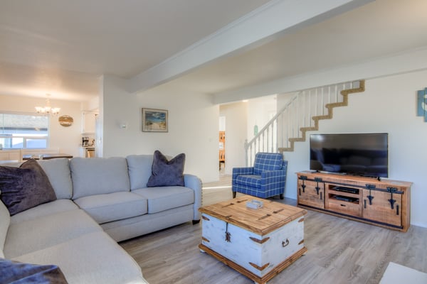 Living room and stairs