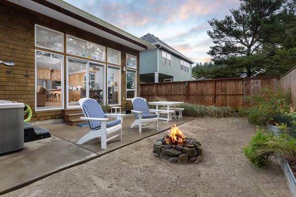 Back yard Seating with Fire Pit