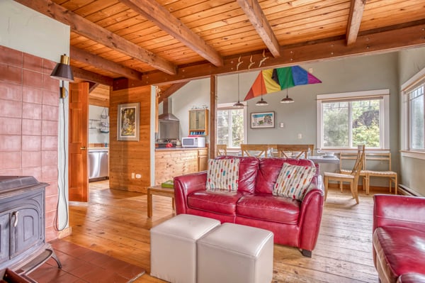 Living Room with Dining Area View