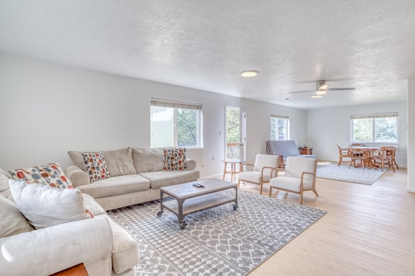 Living Room with windows