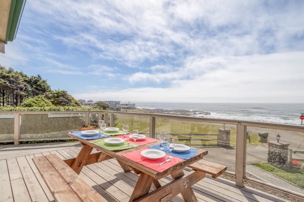 Outdoor Seating with cutlery