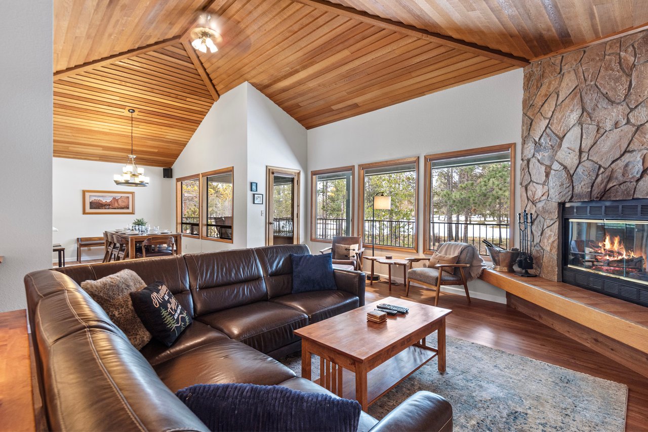 Living Room with Golf Course View