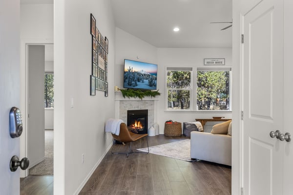 Indio Getaway- Living room Fireplace