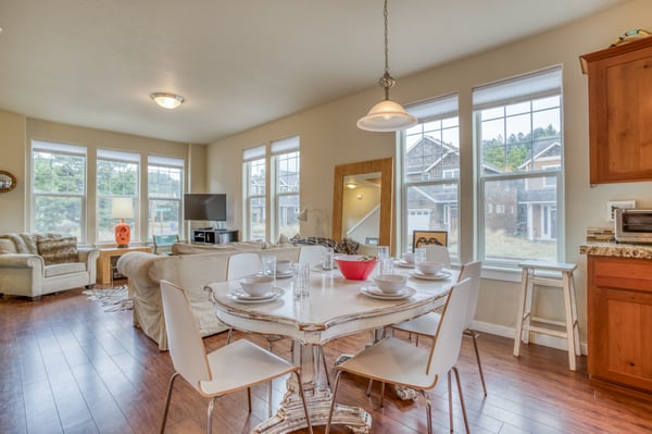 Dining area with Beautiful windows