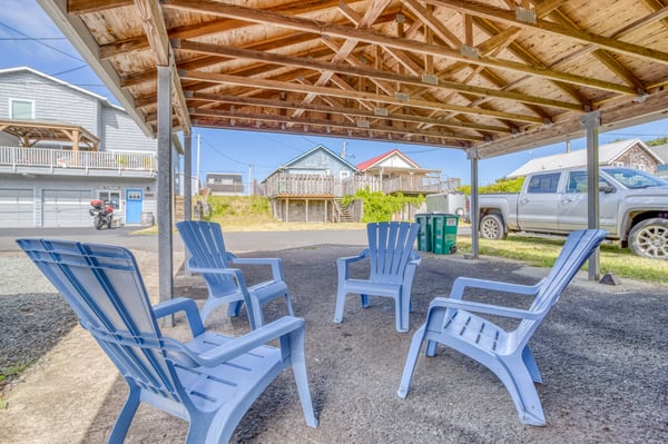 Outside covered seating