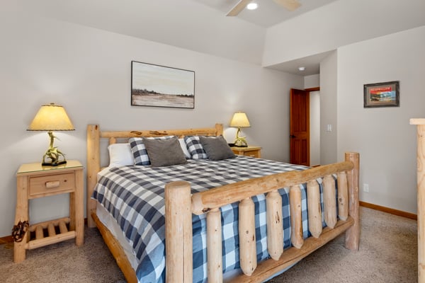 Primary bedroom with King bed