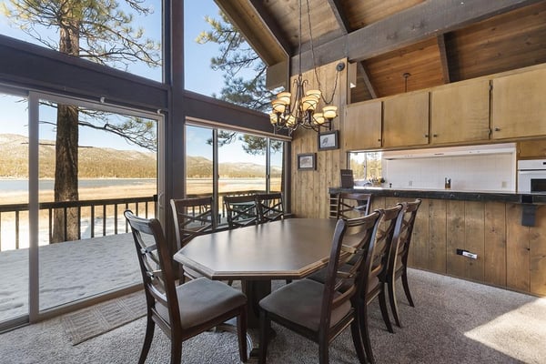 Family Style Dining with Lake and Mountain Views