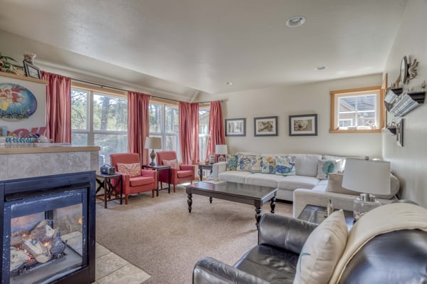 Living Room with Window Views