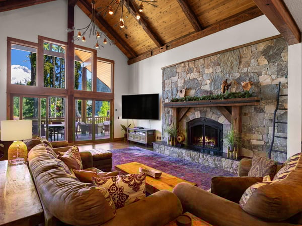 Snowed Inn Great Room and Gas Fireplace