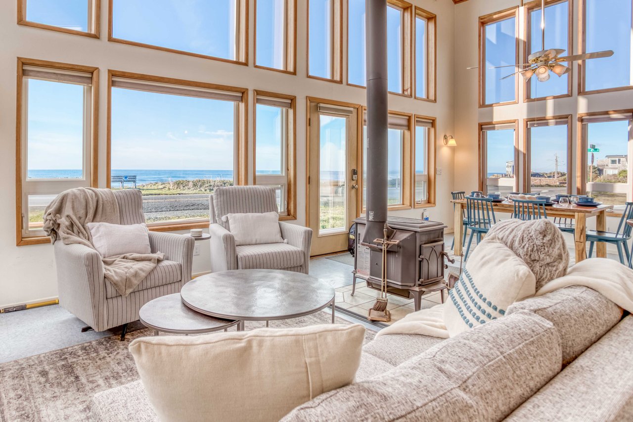 Living Room with large windows