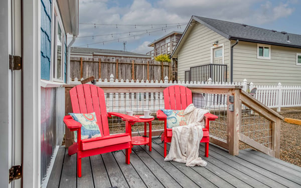 Outside Deck with seating