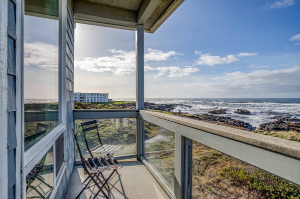 Patio Seating with beach view