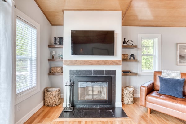 Living Room with a Flat-Screen TV