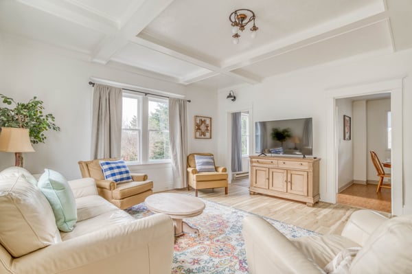 Living Room with a Flat-Screen TV