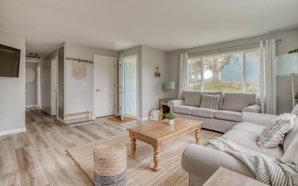 Living Room with Window Views