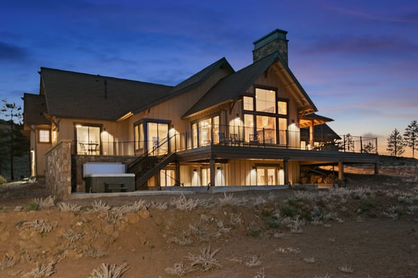 Back decks with hot tub