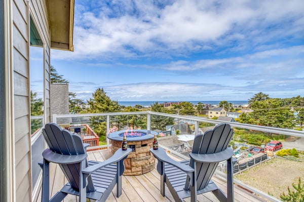 Moonlit Beach House Deck with Furniture-101