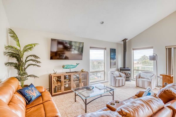 Moonlit Beach House Living Room With Seating and TV-105
