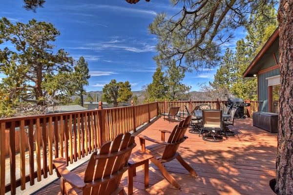 Deck with Spectacular Views & peek-a-boo view of lake